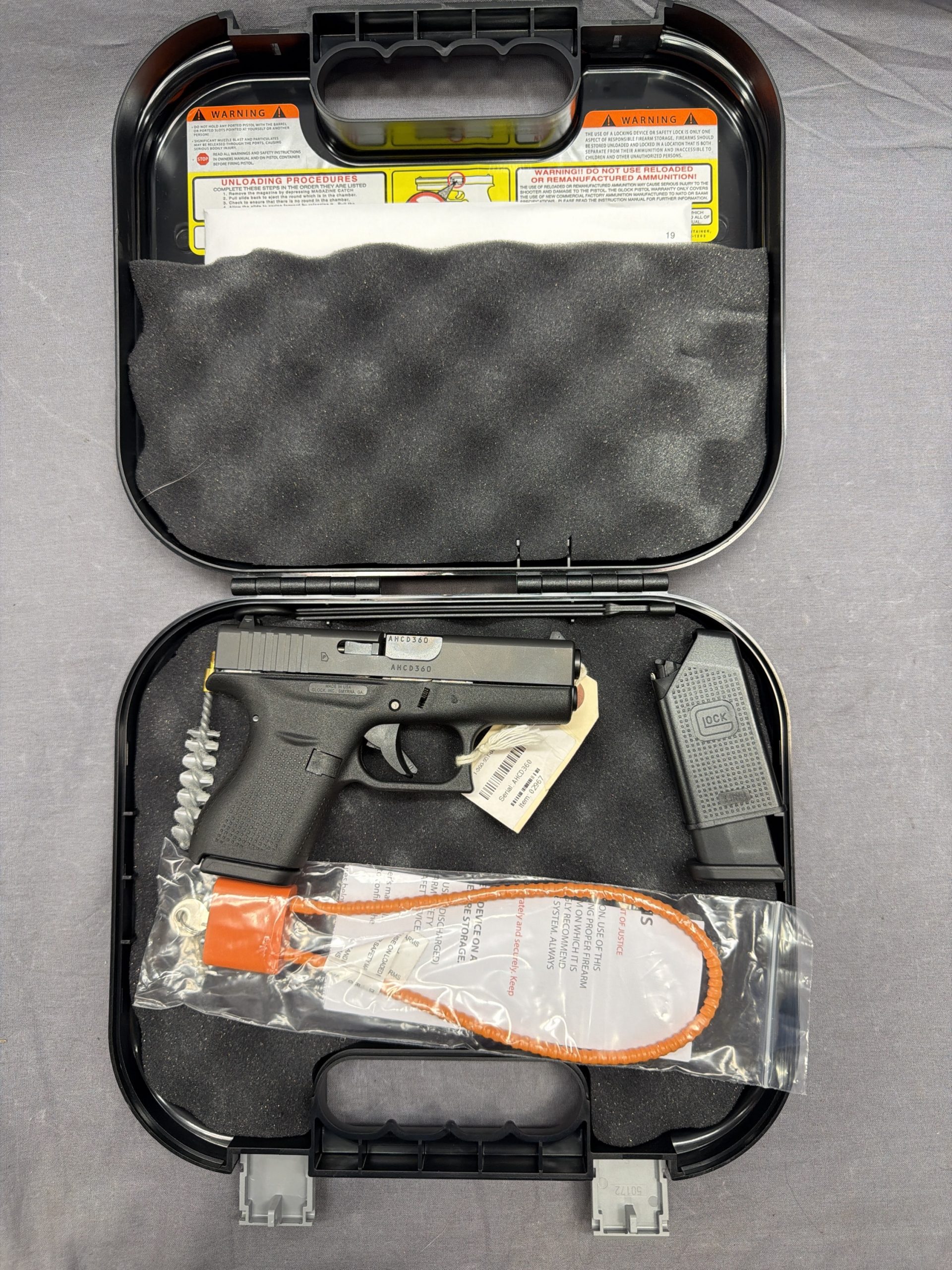 GLOCK 42 PISTOL .380 ACP